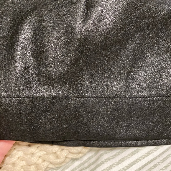 J. Crew Faux Leather Black Mini Skirt - Picture 4 of 5
